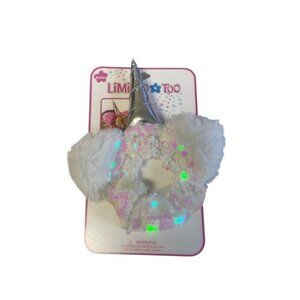 Limited Too Girls Twister Sequin Unicorn Hair Scrunchie With Plush Ears & Metall